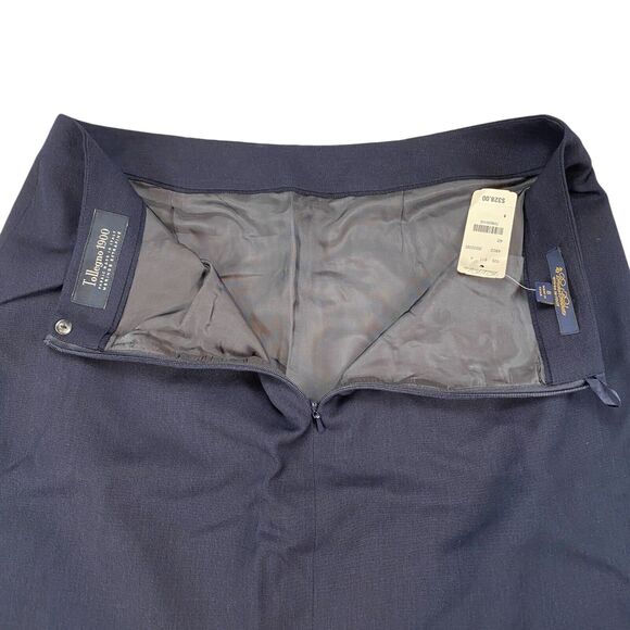Brooks Brothers Tollegno 1900 Skirt Womens 8 Navy Wool Merino Extrafine- Lined - Picture 11 of 16